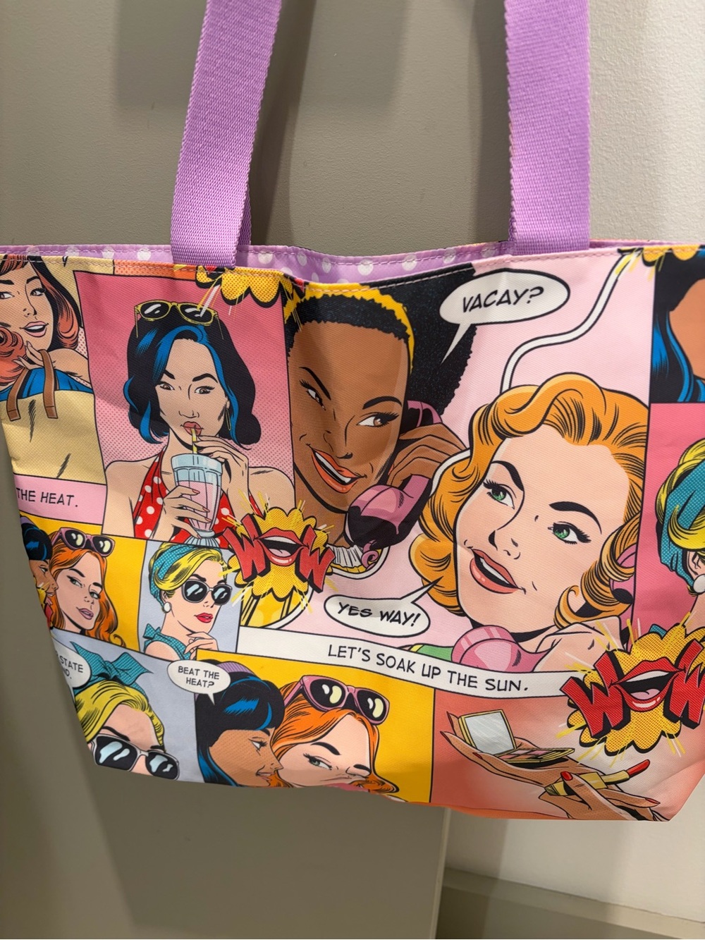 Estée Lauder Colorful Pop-Art Women’s Tote Bag in Pink